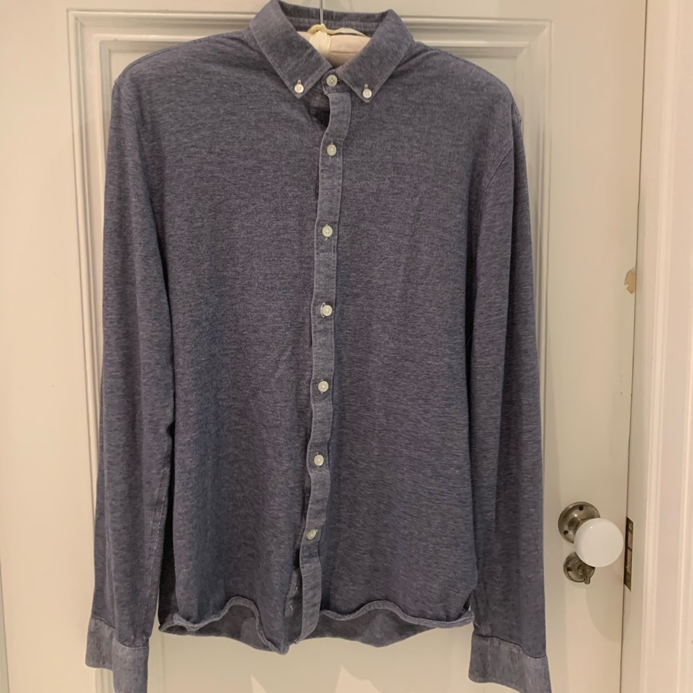 Express Men’s Blue Long Sleeve Button Down Sz M